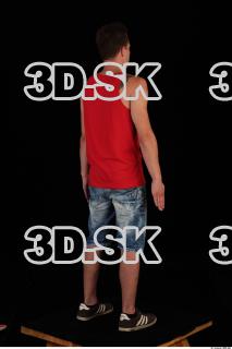 0006 Whole body red shirt short jeans  black shoes…